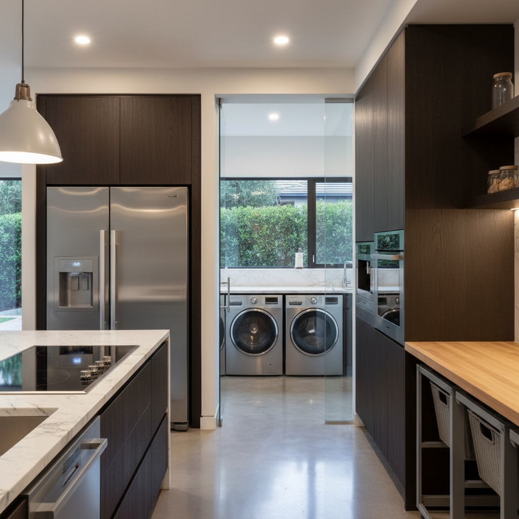 Premium suite of stainless steel appliances in a luxury home