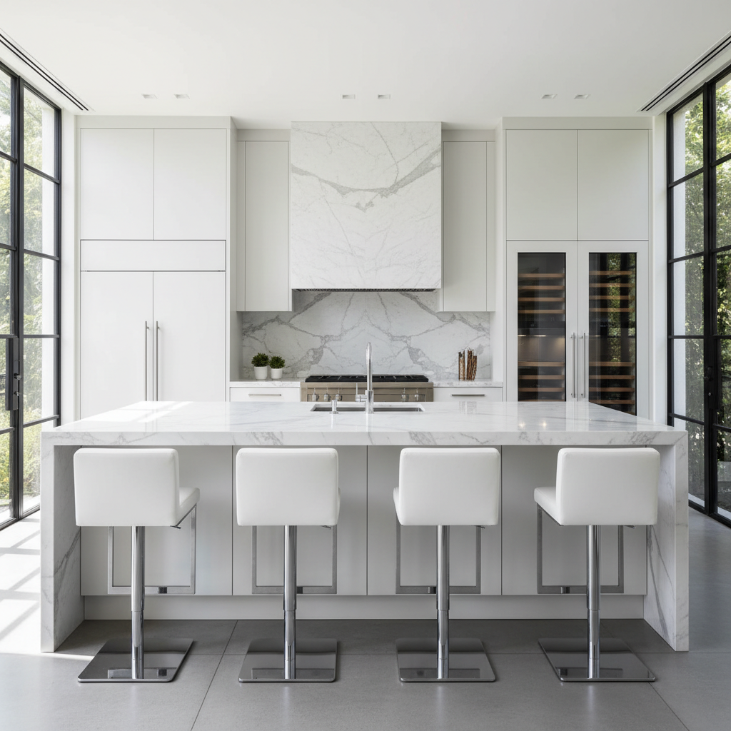 Luxury kitchen with professional range and built-in appliances